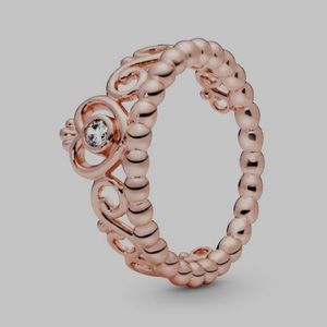 Pandora Rose Gold Princess Tiara Crown Ring